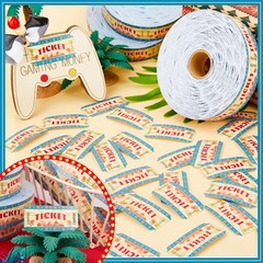 Carnival Tickets Single Roll Raffle Tickets for Events, Classroom or Carnival…