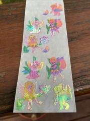 Sandylion Mother of Pearl Stickers Design Fairy Iridescent Flower Butterflies