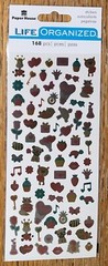 Paper House Life Organized VALENTINES 168 MICRO FOIL Love U Heart Flower Animals
