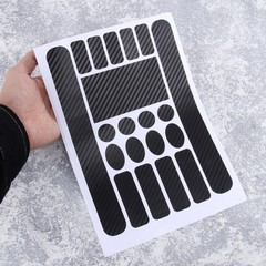 Reusable Vinyl Frame Protector Set for Bicycle Carbon Fibre Black