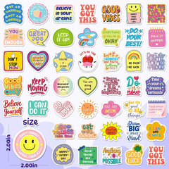 100PCS Motivational Stickers for Kids Teens, Inspirational Stickers for Water Bo