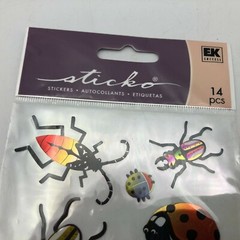 Bugging Out Stickers Ladybugs Beatles Bugs Sticko EK Success Lot of 2 Sealed Pks