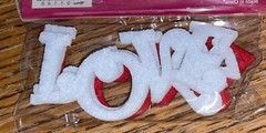 Brother Sister Design Studio Valentine Craft Word Glitter Kiss XOXO Love Sticker