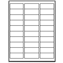 30-Up 1 x 2-5/8 Shipping Address Labels, 15000 Total Labels