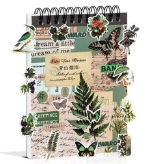 488PCS Vintage Scrapbook Stickers, 50 Sheets Precut Washi Stickers for Journali