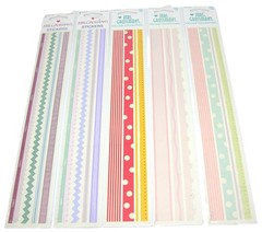 Lot of 5 Mrs Grossman’s Scrapbook Mixed Border Strip Sticker Embellishment