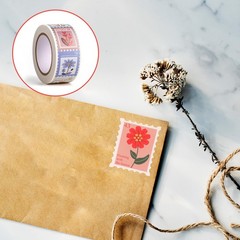 500PCS Flower Stamp Stickers 10 Styles Cartoon Floral Colorful