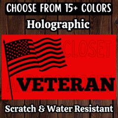 50 VETERAN STICKERS 2.25″ ENVELOPE LABELS SEALS SHIPPING FLAG MILITARY USA