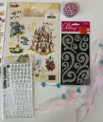 Princess Scrapbook Crafting Kit – Paper, Ribbon, Embellishment, Stickers