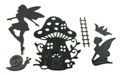 MONSTER LOT! FAIRY HOUSES & FAIRIES SILHOUETTE DIE CUT/ CUTS, 26pcs of CLIPART