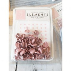 American Crafts Elements Blush Brads Medium Mini Discontinued Craft Supply DIY