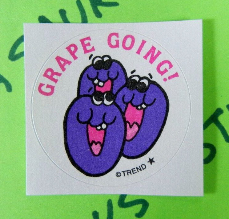 Grape Jelly Scented Grape Going Trend Scratch & Sniff Retro Sticker