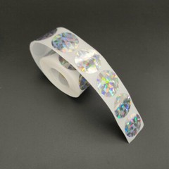 500 Silver HOLOGRAM Scratch off 1″ Round stickers labels games favor promotional