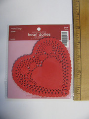 Brother Sister VALENTINE HEART DOILIES Red 4″ X 3.75″ 24 Pieces NIP