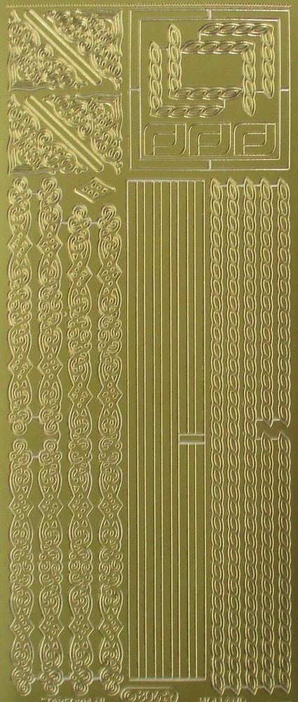 Decorative Border & Corners PEEL OFF STICKERS Straight Chain Cardmaking
