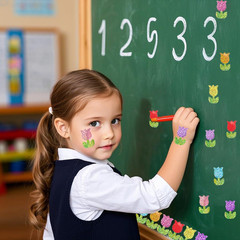 500Pcs 1.5Inch Spring Tulip Waterproof Stickers for Gifts and Classroom