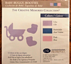 CREATIVE MEMORIES – Baby & Baby Shower Paper Die Cut Shapes – Bundle of 4 packs