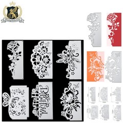 Versatile 6 Pcs Cutting Die Set with Elegant Designs for DIY Card Creations