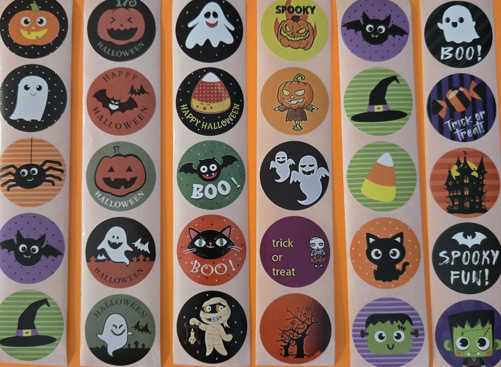 50 HALLOWEEN STICKERS/ HALLOWEEN REWARD STICKERS/HALLOWEEN PARTY FAVORS
