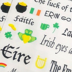 1 Mrs Grossmans Card Captions Ireland Stickers St Patricks Irish Clover Luck