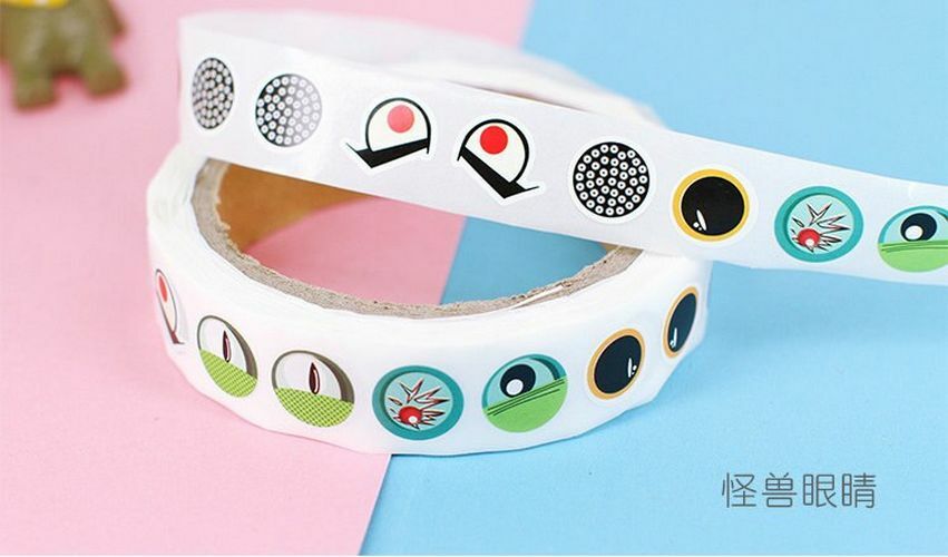 Nose Eyes Sticker 1 Roll(1000Pcs) Paper Roll Craft Eye Noses Mouth Stickers Toy