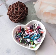 100 Mini Brads Multicolor Metal Paper Fasteners Craft Scrapbooking