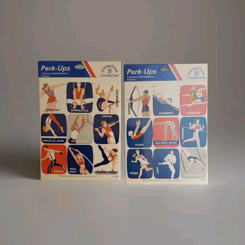 Perk-Ups 1983 Olympics Stickers 2 Packages NEW!