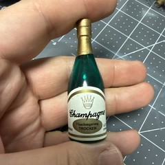 Champagne Bottle Charm Favor Decoration 1/6 Scale Barbie Miniature