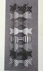 K&Company BLACK & WHITE Paper Bow Kit – Makes 12 Bows – 36 pcs