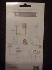 Project Life 90pc Vellum Cards Sheer Metallic Transparent Scrapbook Becky Higgin