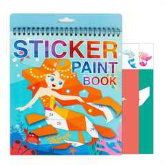 1PCS Sticker by Number Book for Kids Ages 4-8, Fun Craft Activity, Educational B