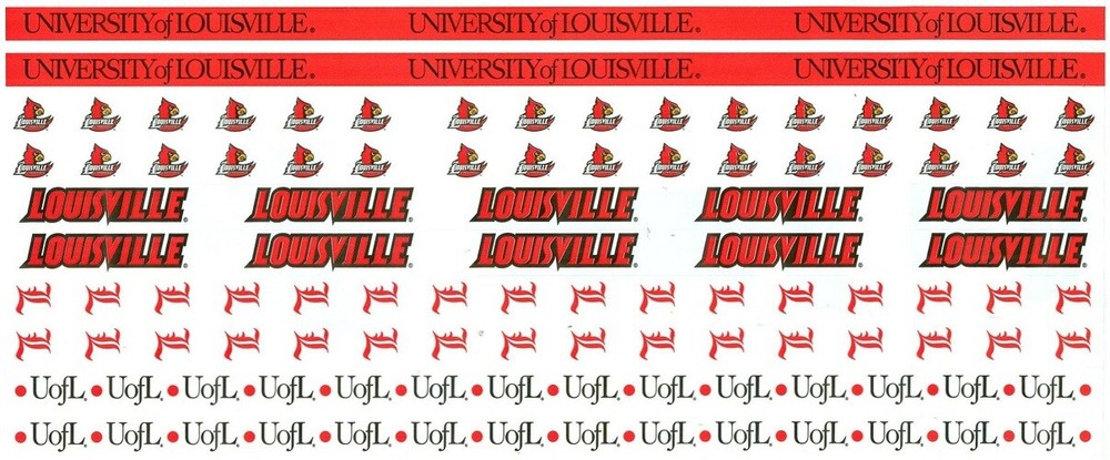 University of Louisville Cardinals NCAA Border Scrapbook Stickers 12″