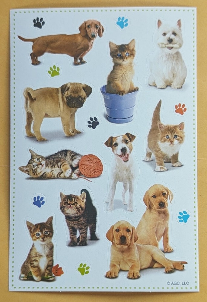 Dogs and Cats Sticker Sheet