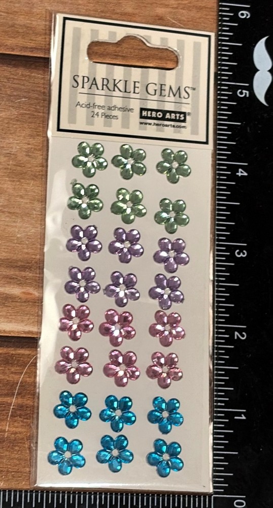 Hero Arts Sparkle Gemstone Adhesive Embellishments 24 Pcs Sticker CH143 Blossom