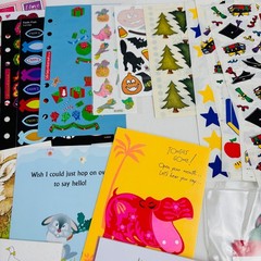 Mixed Lot of Stationary Stickers Cards Some Hallmark Misc Greetings