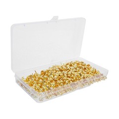 500Pcs Gold Metal Brad Fasteners with Elegant Finish for Craft DIY Projects