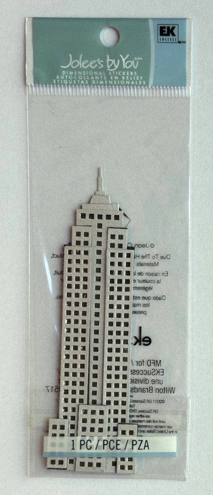 Jolees Mini EMPIRE STATE BUILDING New York Vacation Travel Scrapbook Sticker
