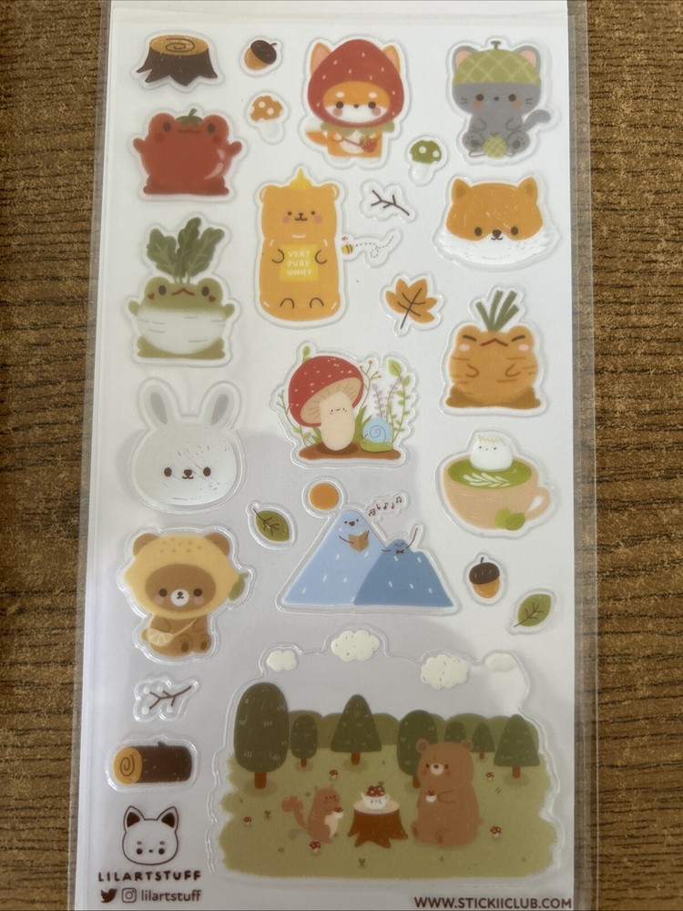 Stickii club Adorable Woodland Creatures Stickers Sheet By Lilartstuff