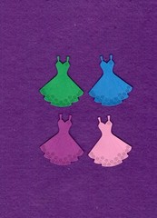DRESS # 4 formal wedding prom die cuts scrapbook cards
