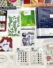 Scrapbooking Lot – Crafting Stickers Kits Albums Papers Fabric Glue Brand New