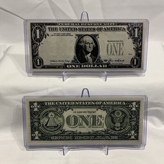 $1 1985 Federal Reserve Note Third Print Error (US CURRENCY STICKERS) (Lot Of 2)