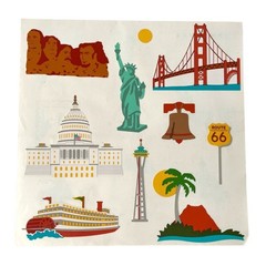 Vintage 90s Mrs. Grossman’s USA Landmarks Stickers Sheet 1997 Road Trip Travel