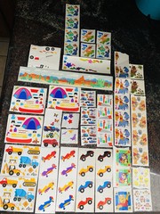 Big Lot of VTG Stickers Sandy Lion & Mrs Grossman – Fuzzy, Shimmery & Character