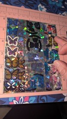Vintage Stickers Prism Butterfly Cowboy Boots Hats Western Lot 2 Sheets Flawed