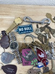 Grandpas Junk Drawer Journal Vintage Supplies, Keys Blanks, Watches, Keychains +