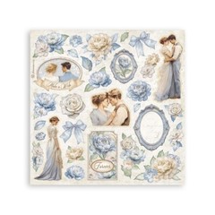 Stamperia – TIMELESS – MATT STICKERS – 16.5 cm x 16.5 cm – 4 x SHEETS, Love
