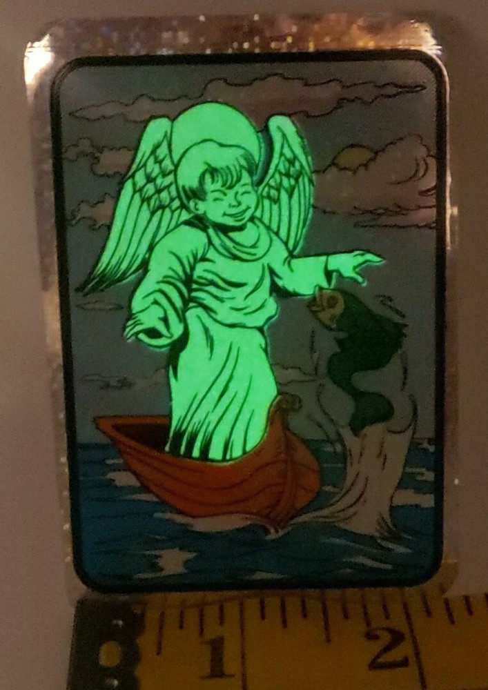 90s Y2k Glow in the Dark Prism Angel Vending Machine Sticker Religious Afterlife