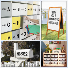 534 PCS 42 Sheets Letter Stickers Large Alphabet Number Sticker 4 Inch Poster