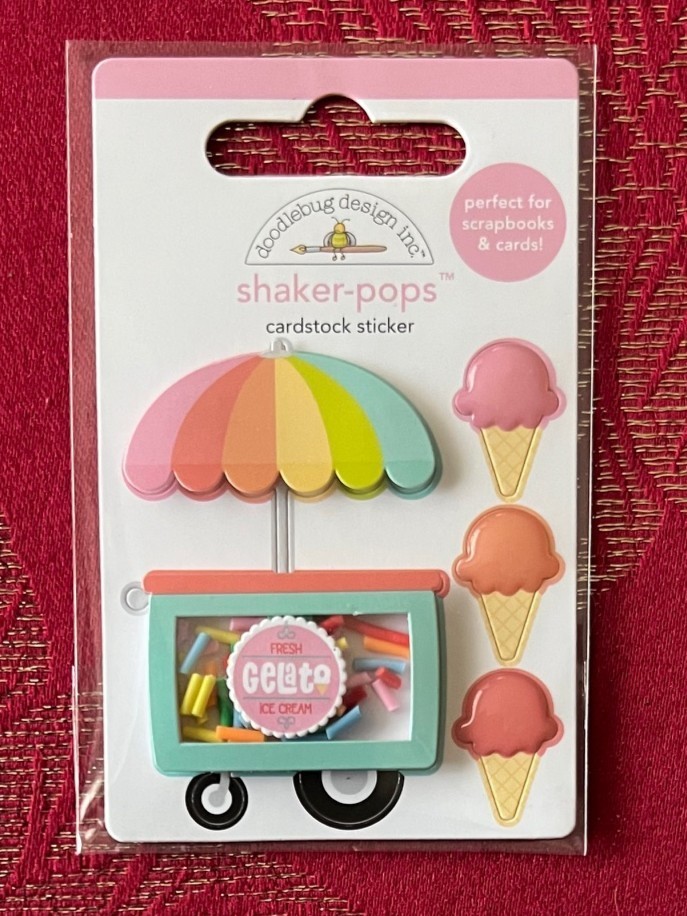 YOU CHOOSE – SUMMER FOOD DRINKS FRUIT POPCORN SHAKER-POPS 3D STICKERS DOODLEBUG