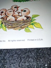 Extremely RARE 1985 EASTER SPRING STICKERS Yuri Salzman USA 17X11 FULL SHEET